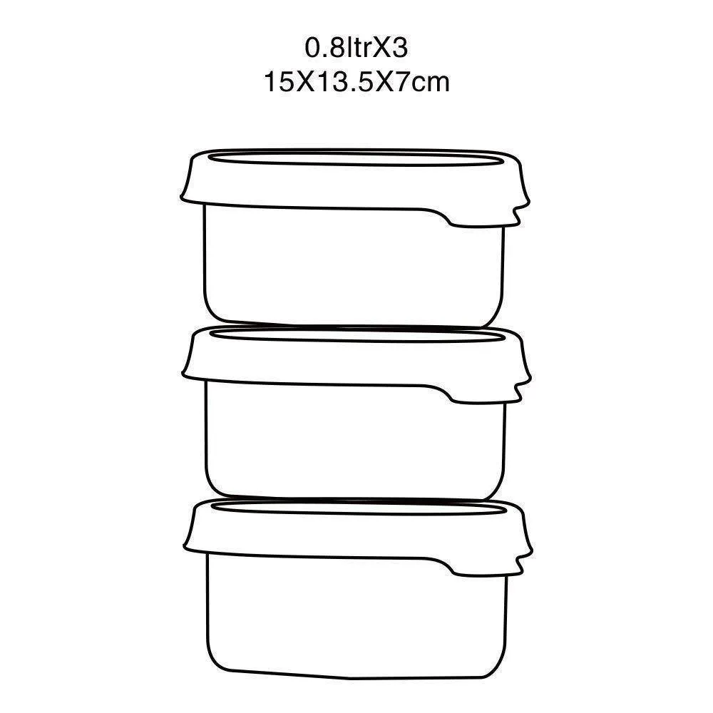 6 Piece Food Storage Container Set with Easy Locking Lids,BPA Free and 100% Leak Proof,Plastic