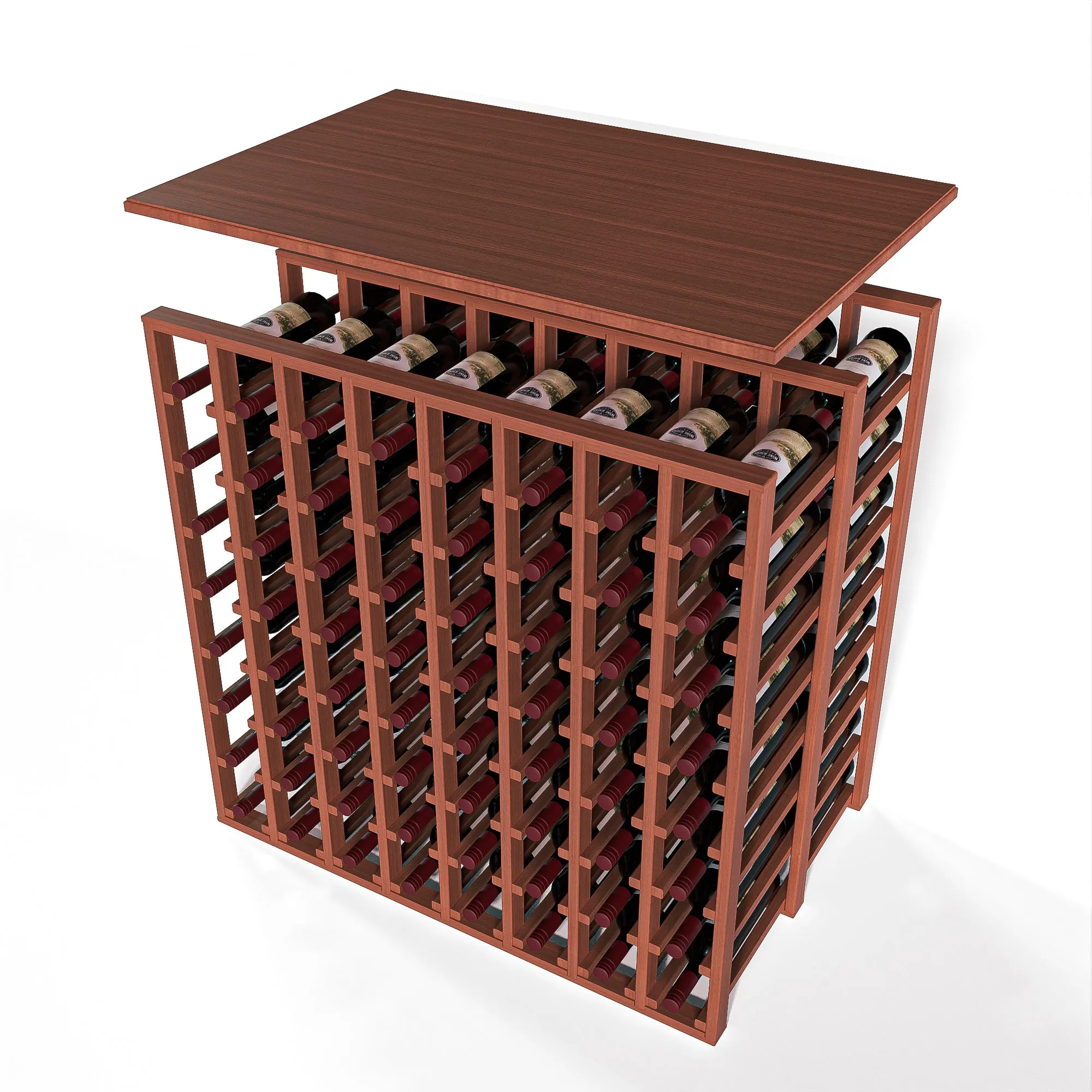 GrandCellar™ - 8 Column Full-Depth Double Deep Solid Top